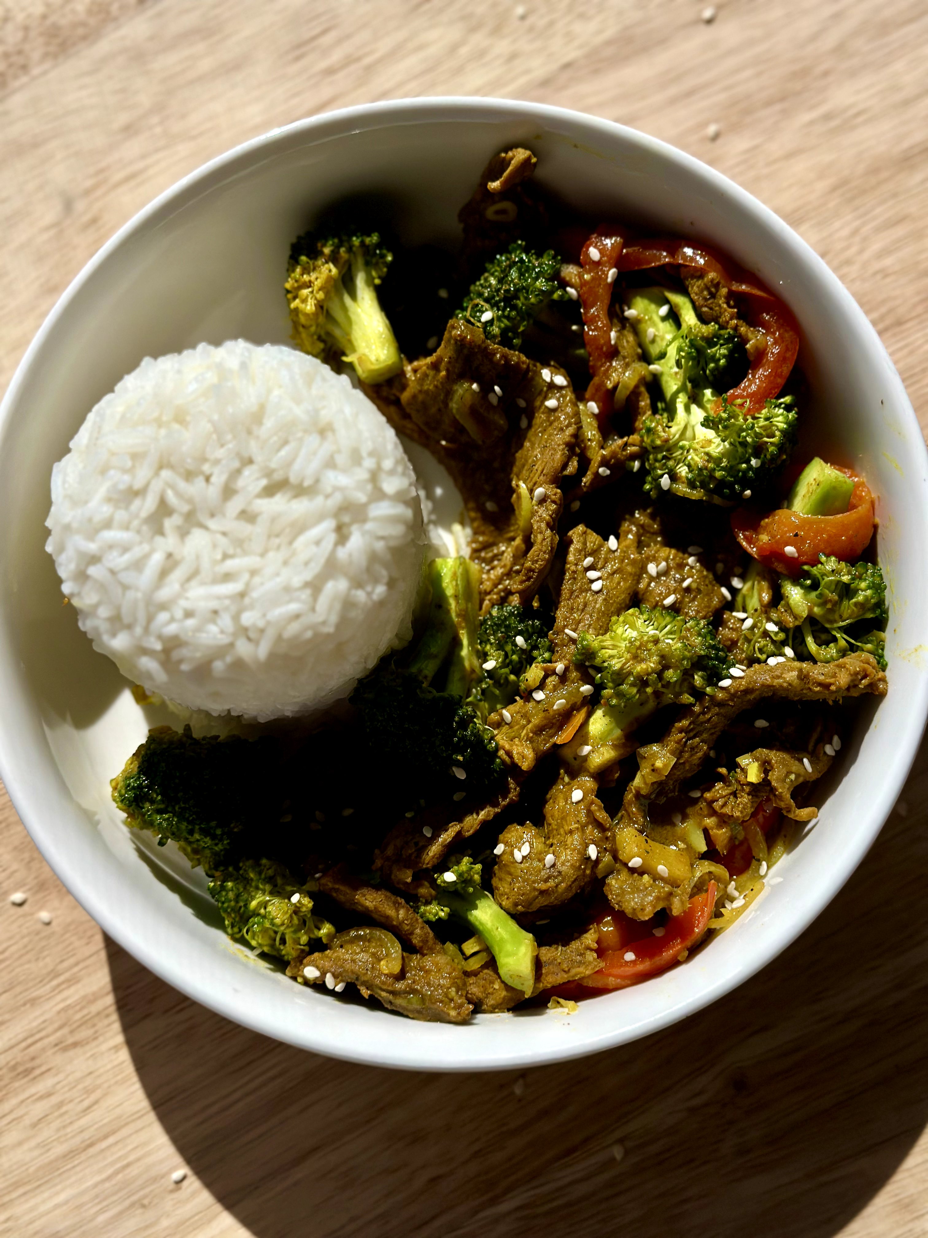 Curry Beef and Broccoli 