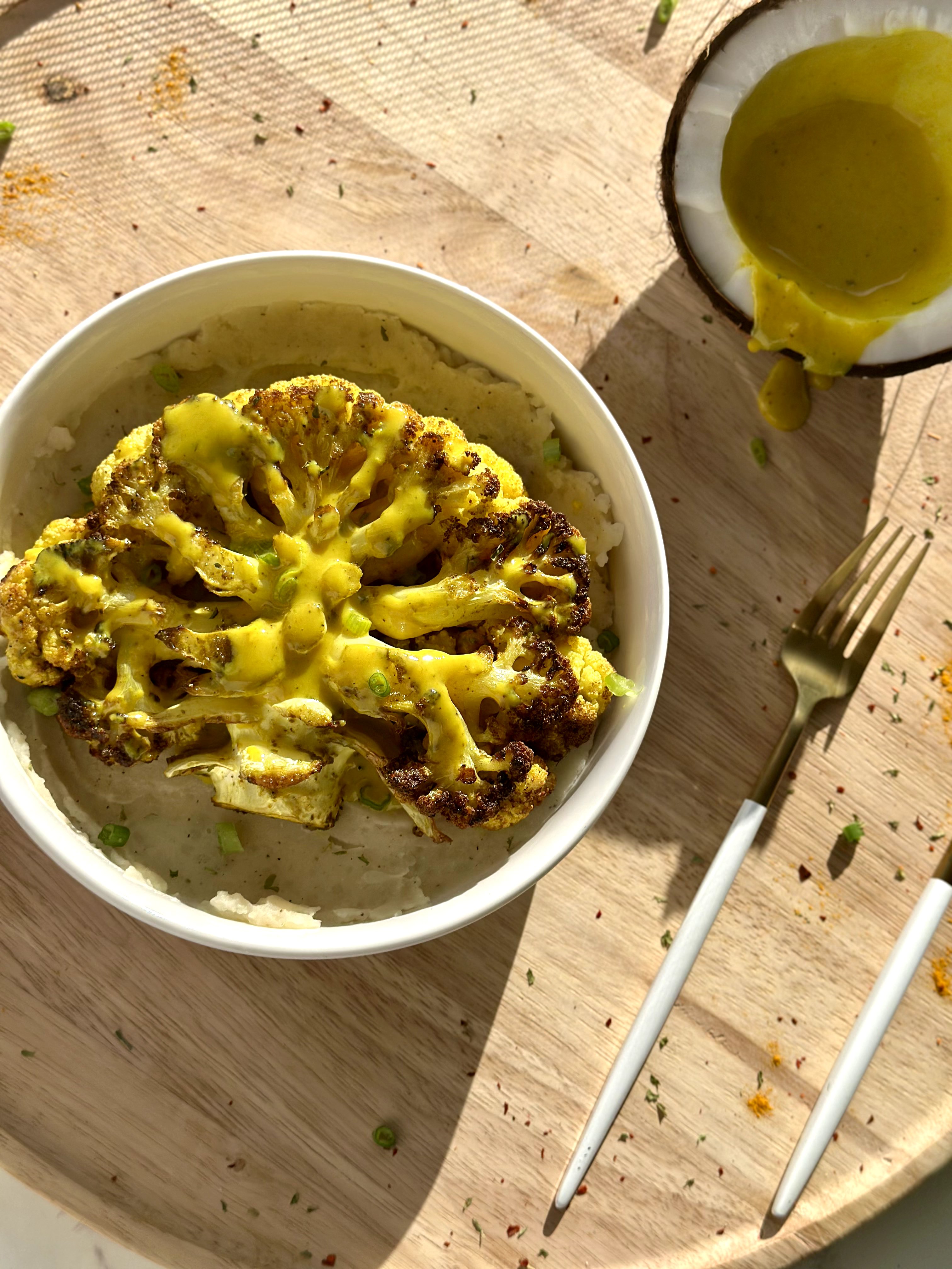 curry cauliflower steak