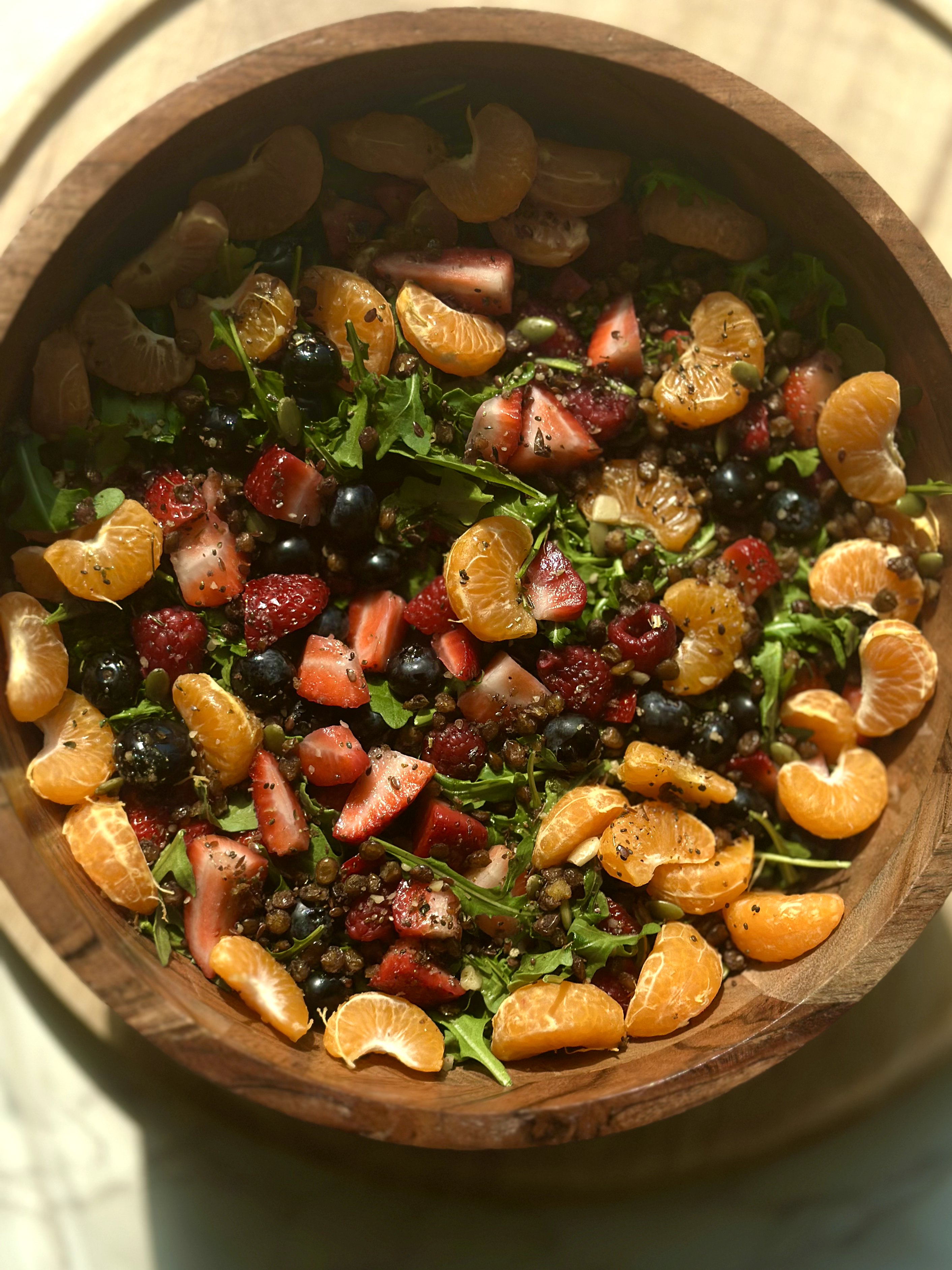 Fresh Citrus Berry Arugula Salad Recipe