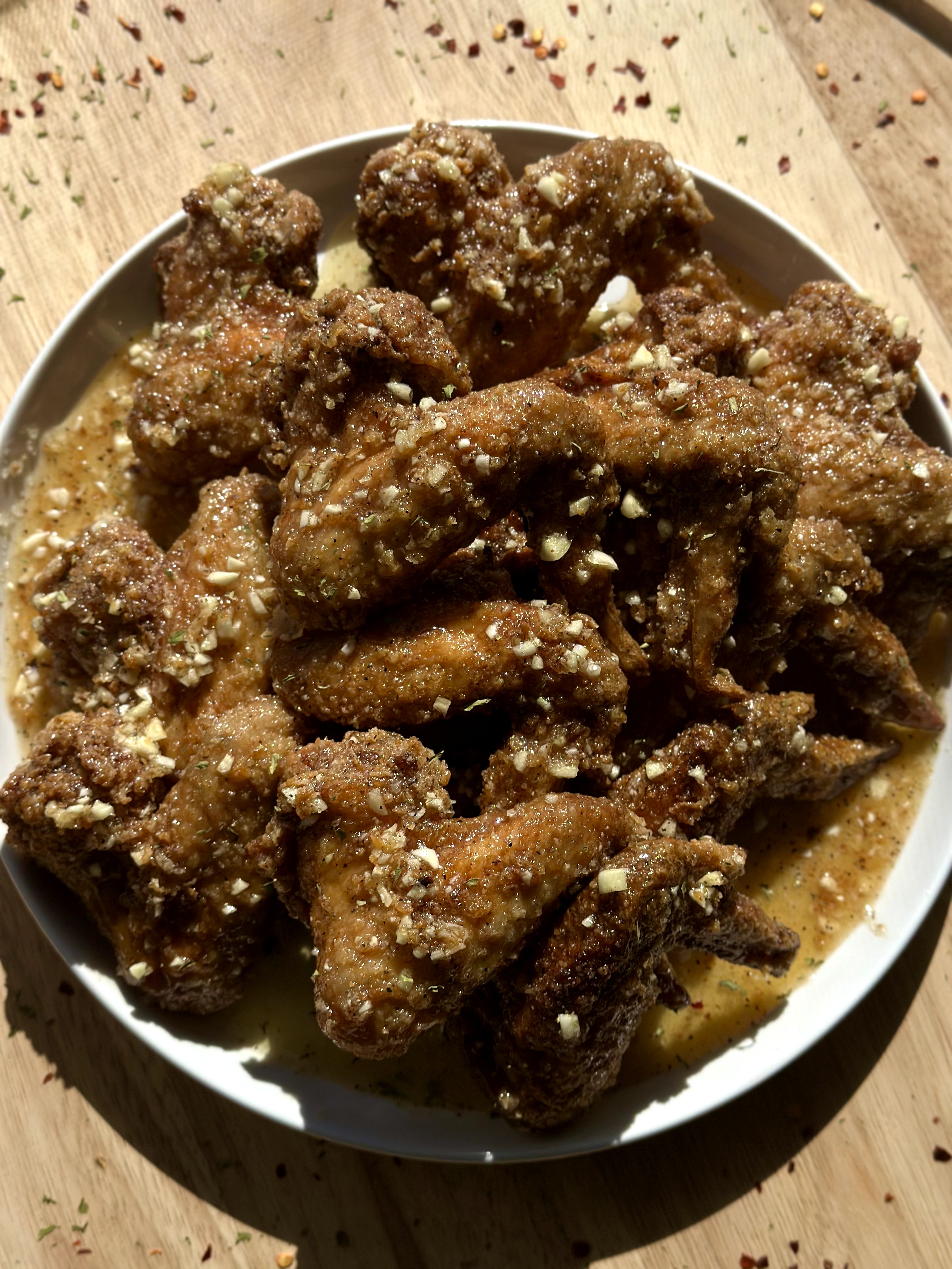 Honey Garlic Scotch Bonnet Pepper Wings 