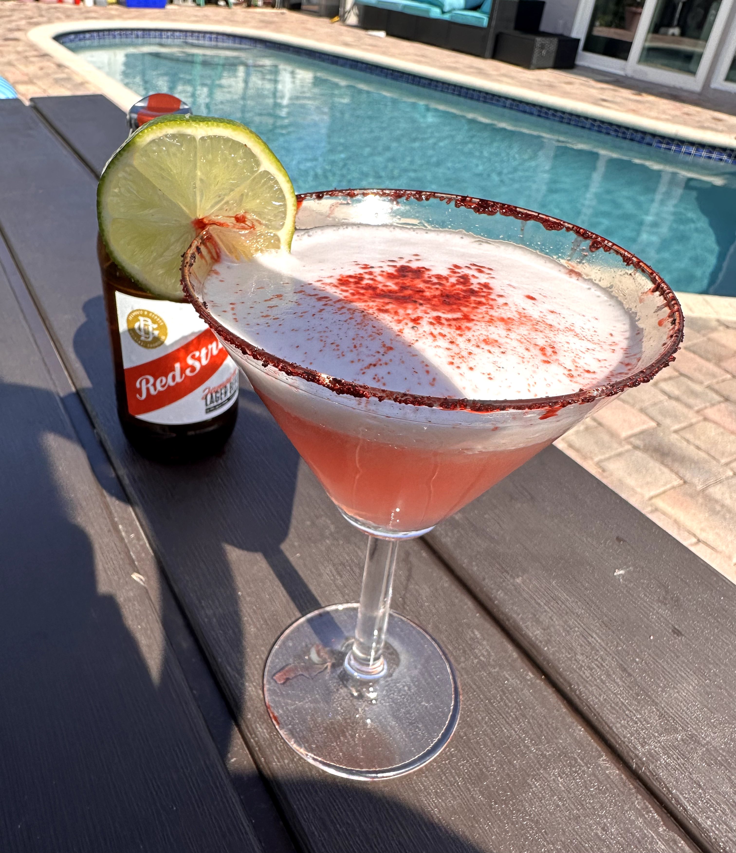 How to make Red Stripe Cran - Mango Beertini