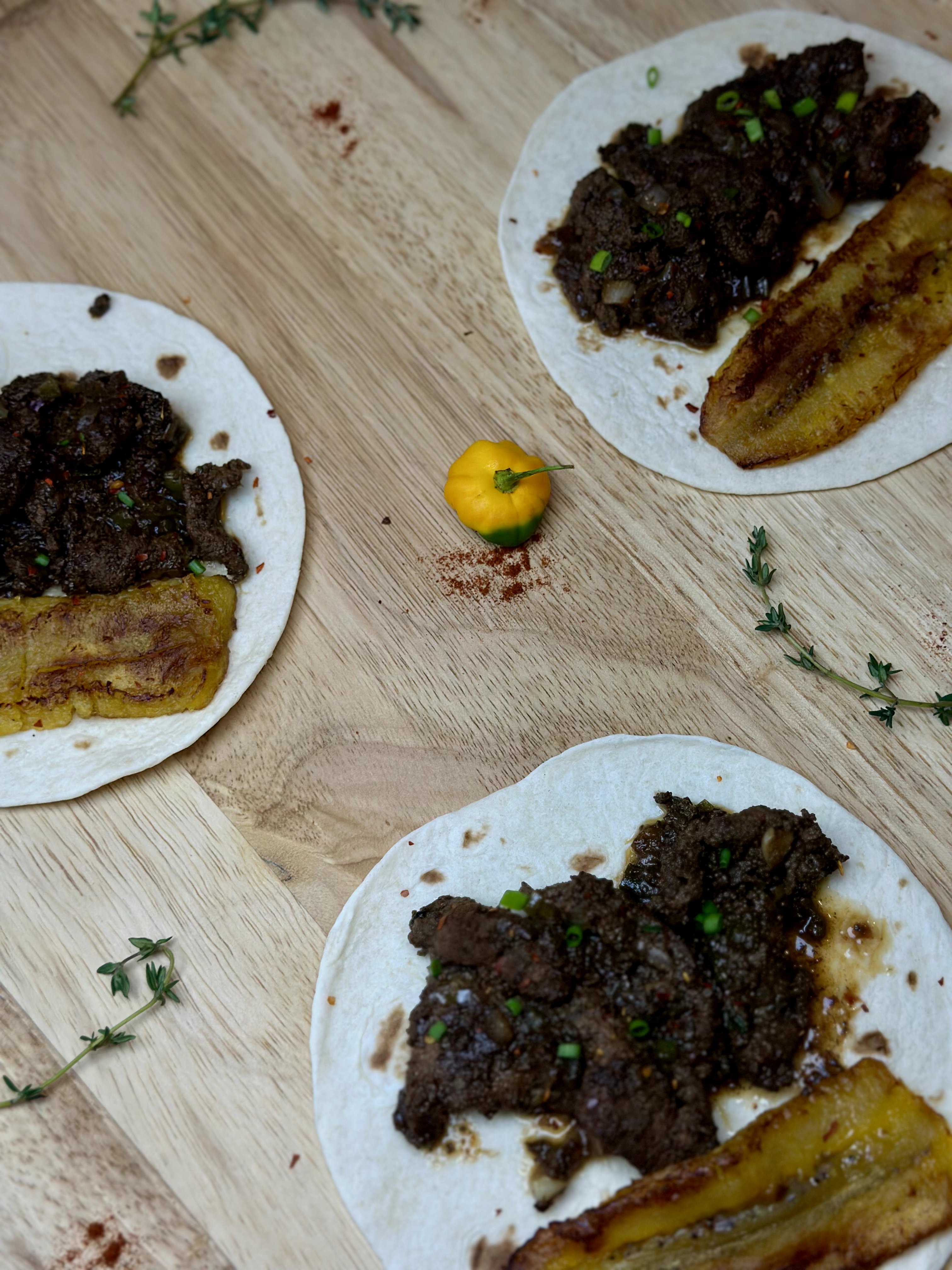 Jamaican Beef Liver Tacos