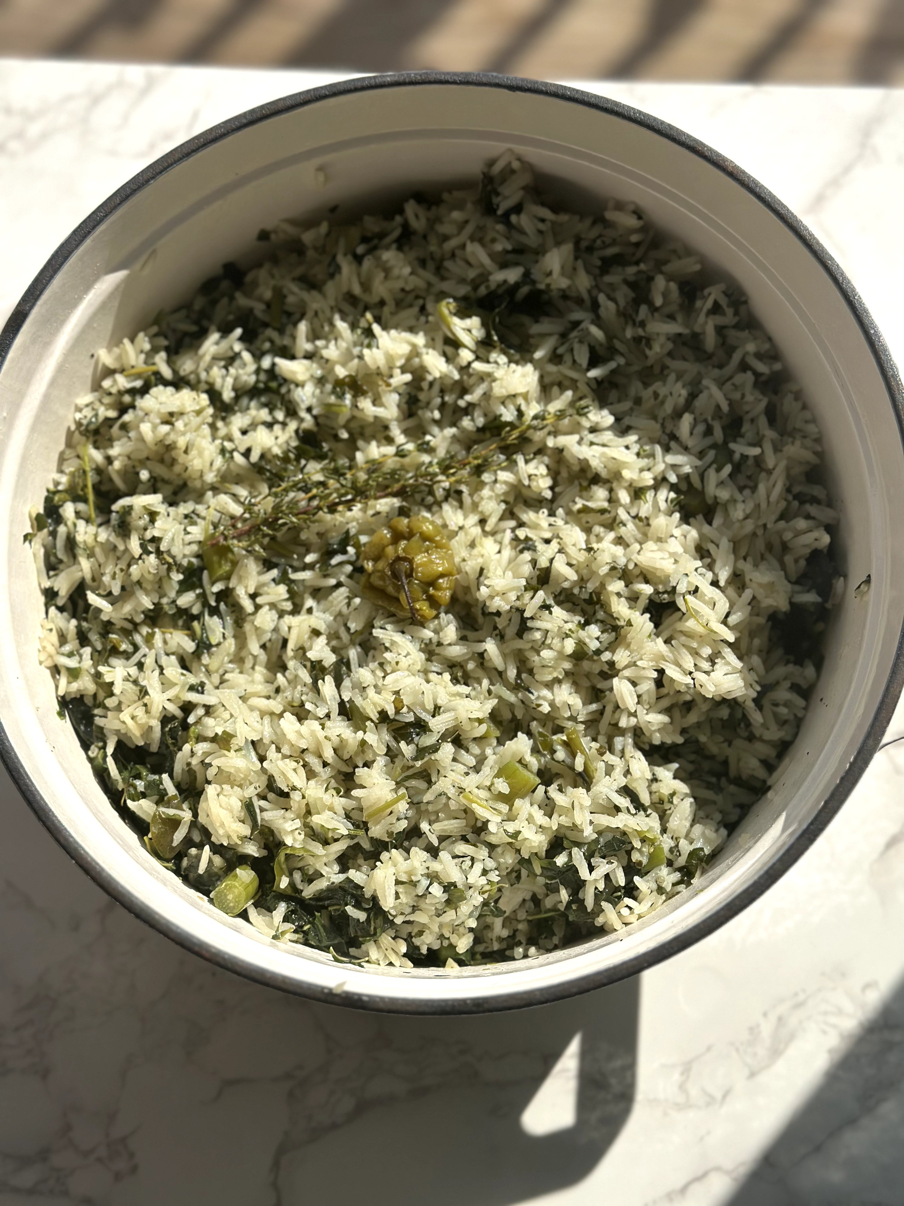 Jamaican Callaloo Rice