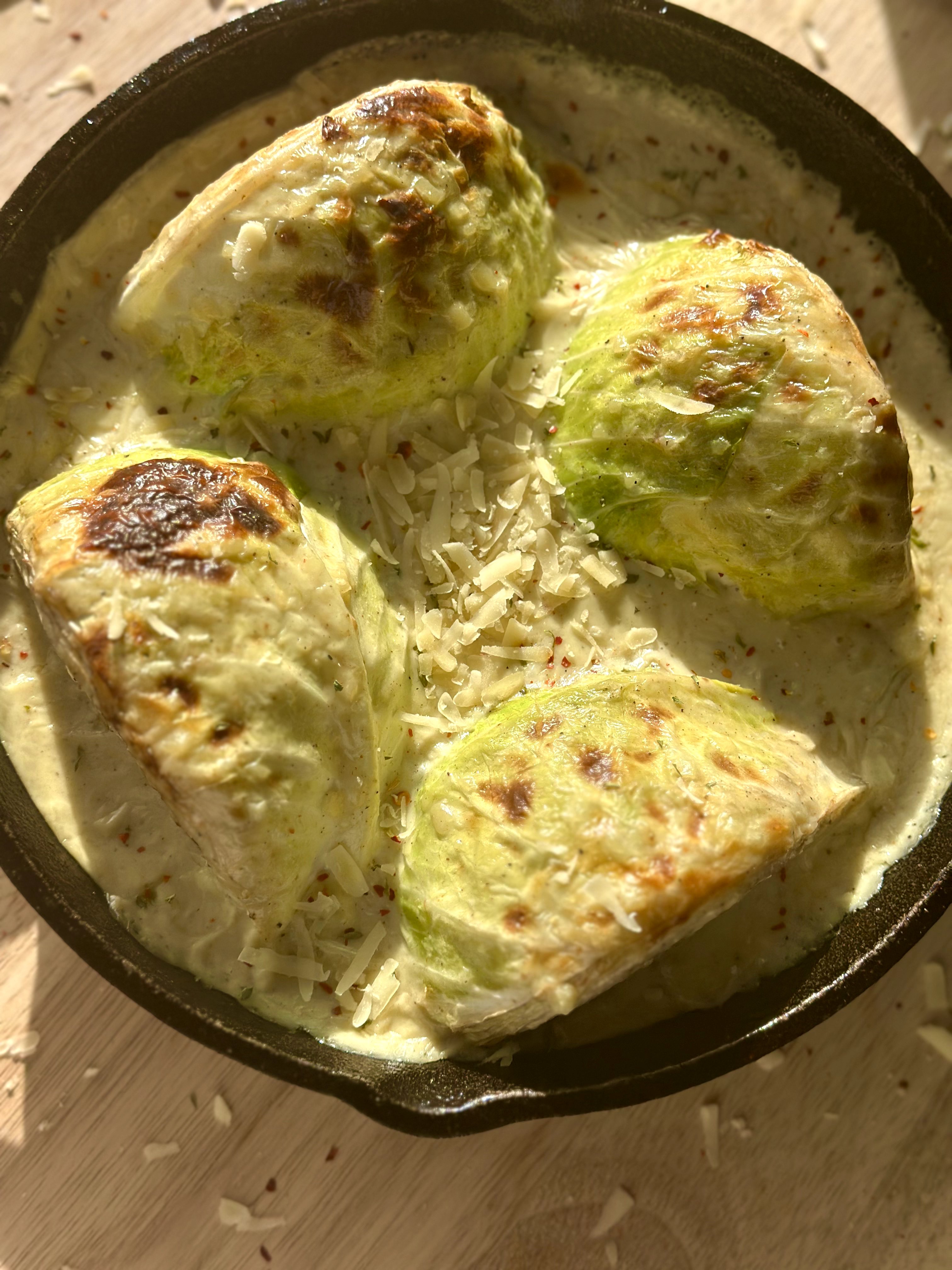 Vegan Parmesan Cabbage